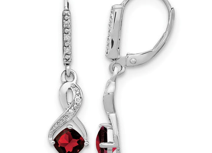 Sterling silver diamond earrings