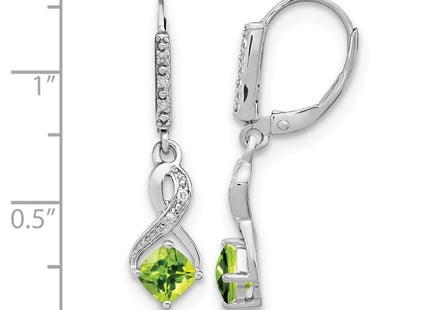 Sterling silver diamond earrings, further view