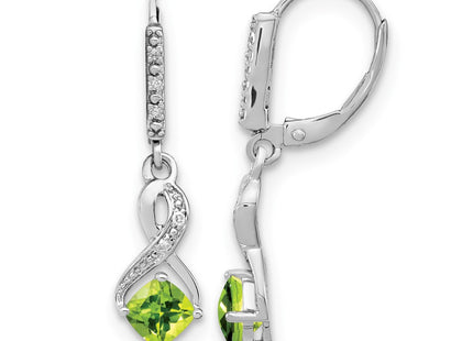Sterling silver diamond earrings