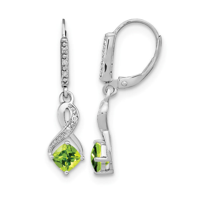 Sterling silver diamond earrings