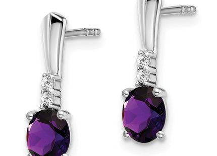 14k White Gold Earrings Style EM7407 - Classique Jewelry Inc.