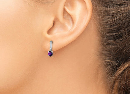 14k White Gold Earrings Style EM7407 - Classique Jewelry Inc.