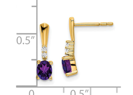 14k Yellow Gold Earrings Style EM7407 - Classique Jewelry Inc.