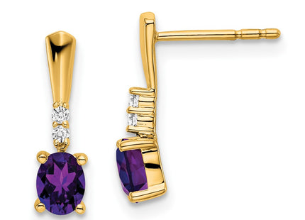14k Yellow Gold Earrings Style EM7407 - Classique Jewelry Inc.
