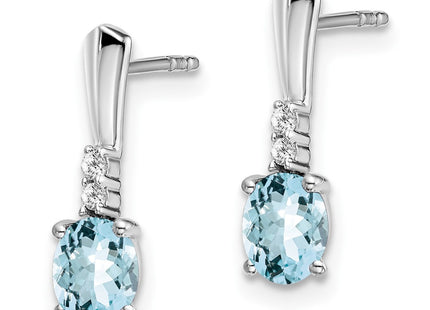 14k White Gold Earrings Style EM7407 - Classique Jewelry Inc.