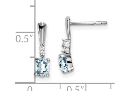 14k White Gold Earrings Style EM7407 - Classique Jewelry Inc.