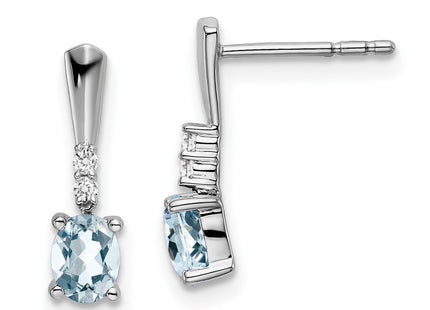 14k White Gold Earrings Style EM7407 - Classique Jewelry Inc.