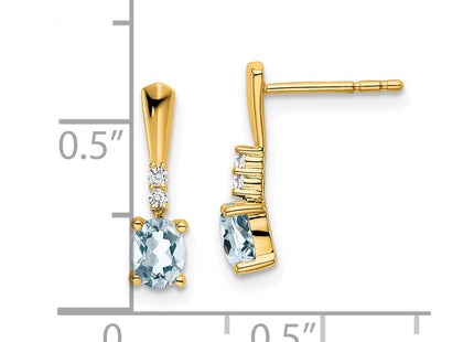 14k Yellow Gold Earrings Style EM7407 - Classique Jewelry Inc.