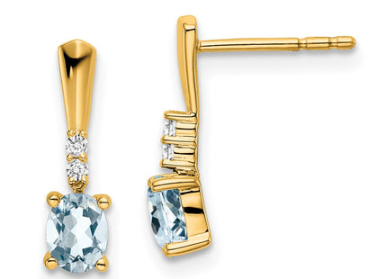 14k Yellow Gold Earrings Style EM7407 - Classique Jewelry Inc.