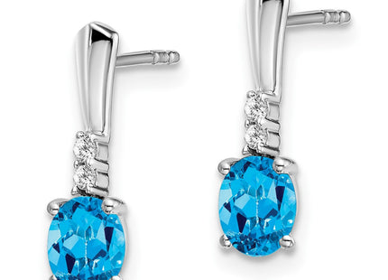 14k White Gold Earrings Style EM7407 - Classique Jewelry Inc.