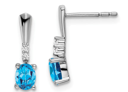 14k White Gold Earrings Style EM7407 - Classique Jewelry Inc.