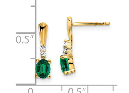 14k Yellow Gold Earrings Style EM7407 - Classique Jewelry Inc.