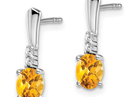 14k White Gold Earrings Style EM7407 - Classique Jewelry Inc.