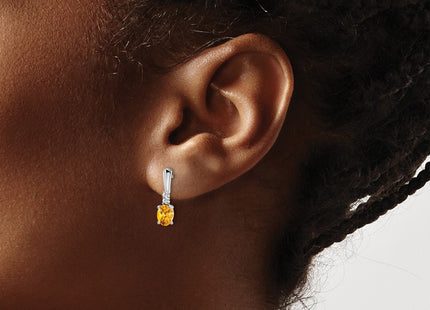 14k White Gold Earrings Style EM7407 - Classique Jewelry Inc.