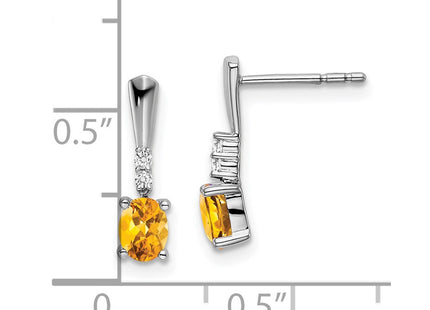 14k White Gold Earrings Style EM7407 - Classique Jewelry Inc.
