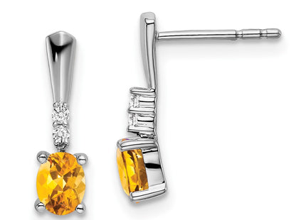 14k White Gold Earrings Style EM7407 - Classique Jewelry Inc.