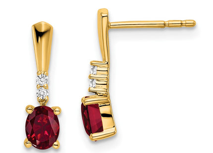 14k Yellow Gold Earrings Style EM7407 - Classique Jewelry Inc.