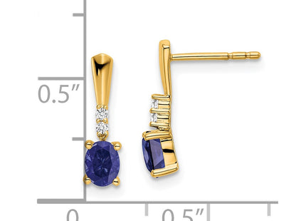 14k Yellow Gold Earrings Style EM7407 - Classique Jewelry Inc.