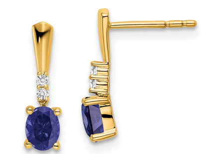 14k Yellow Gold Earrings Style EM7407 - Classique Jewelry Inc.