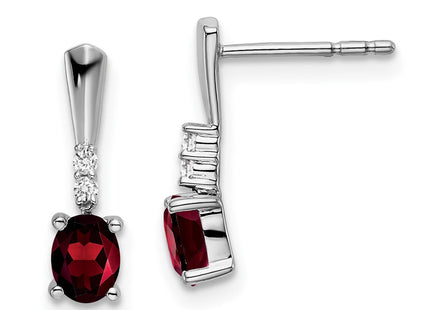 14k White Gold Earrings Style EM7407 - Classique Jewelry Inc.