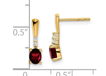 14k Yellow Gold Earrings Style EM7407 - Classique Jewelry Inc.