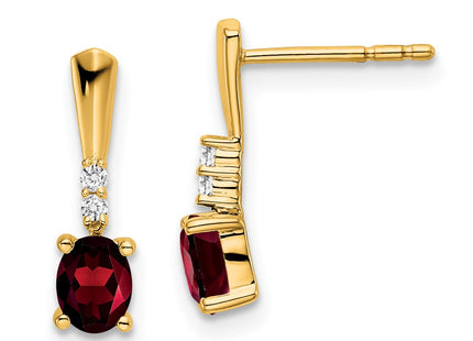 14k Yellow Gold Earrings Style EM7407 - Classique Jewelry Inc.
