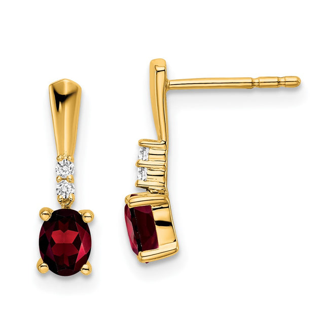 14k Yellow Gold Earrings Style EM7407 - Classique Jewelry Inc.