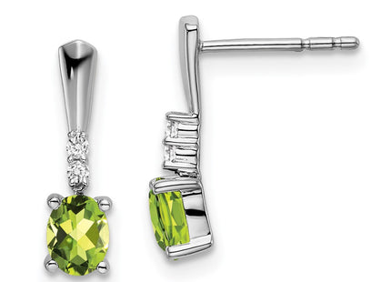 14k White Gold Earrings Style EM7407 - Classique Jewelry Inc.