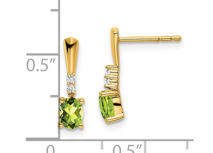 14k Yellow Gold Earrings Style EM7407 - Classique Jewelry Inc.