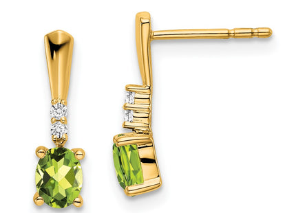 14k Yellow Gold Earrings Style EM7407 - Classique Jewelry Inc.