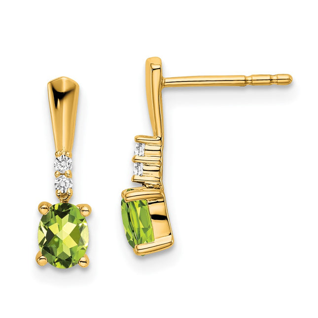 14k Yellow Gold Earrings Style EM7407 - Classique Jewelry Inc.