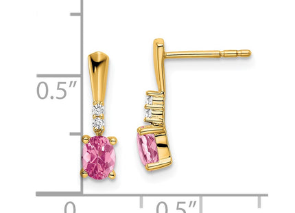 14k Yellow Gold Earrings Style EM7407 - Classique Jewelry Inc.