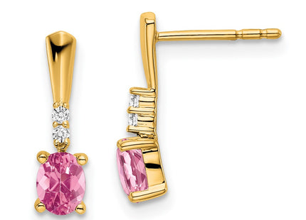 14k Yellow Gold Earrings Style EM7407 - Classique Jewelry Inc.