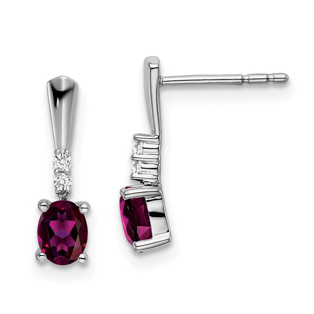 14k White Gold Earrings Style EM7407 - Classique Jewelry Inc.
