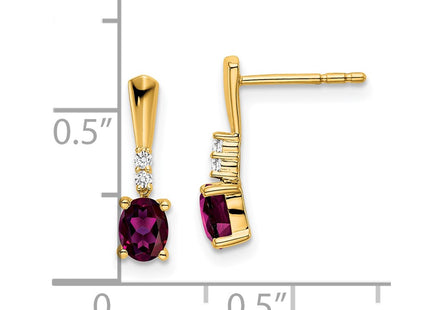 14k Yellow Gold Earrings Style EM7407 - Classique Jewelry Inc.