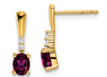 14k Yellow Gold Earrings Style EM7407 - Classique Jewelry Inc.