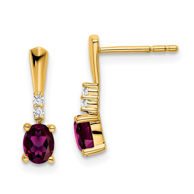 14k Yellow Gold Earrings Style EM7407 - Classique Jewelry Inc.