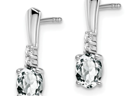14k White Gold Earrings Style EM7407 - Classique Jewelry Inc.