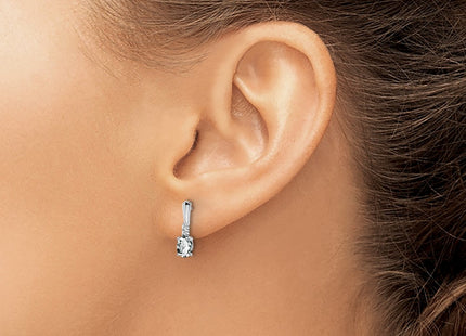 14k White Gold Earrings Style EM7407 - Classique Jewelry Inc.