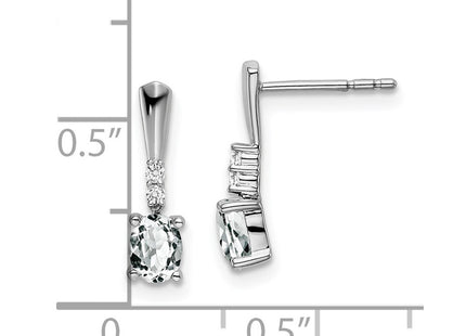 14k White Gold Earrings Style EM7407 - Classique Jewelry Inc.