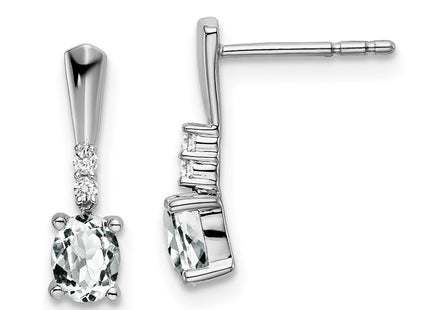 14k White Gold Earrings Style EM7407 - Classique Jewelry Inc.