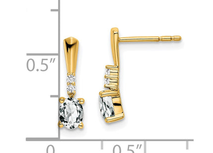 14k Yellow Gold Earrings Style EM7407 - Classique Jewelry Inc.