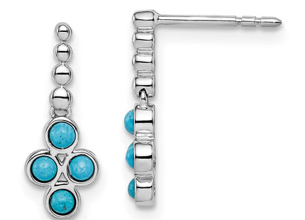 14k White Gold Earrings Style EM7414 - Classique Jewelry Inc.