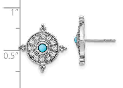 14k White Gold Earrings Style EM7422 - Classique Jewelry Inc.