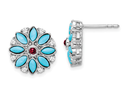 14k White Gold Earrings Style EM7423 - Classique Jewelry Inc.