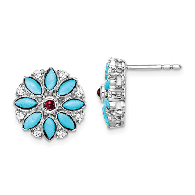 14k White Gold Earrings Style EM7423 - Classique Jewelry Inc.