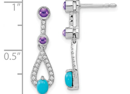 14k White Gold Earrings Style EM7425 - Classique Jewelry Inc.