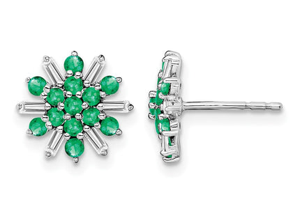 14K white gold diamond earrings