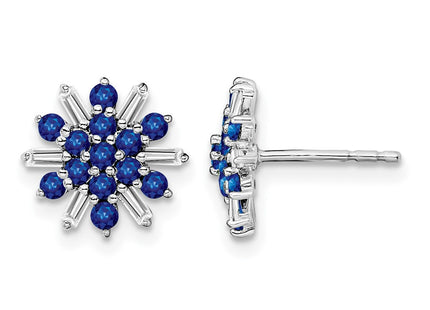 14K white gold diamond earrings