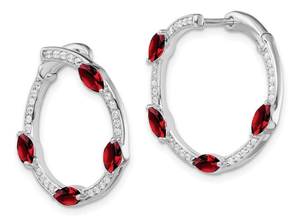 14k White Gold Earrings Style EM7456 - Classique Jewelry Inc.